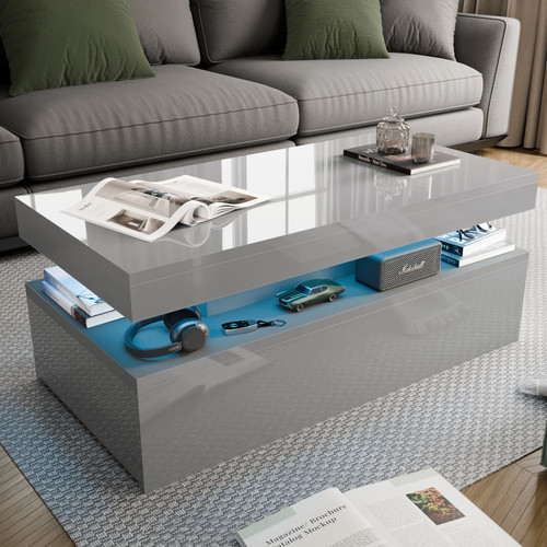High gloss led coffee table - high,