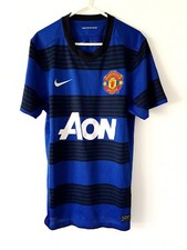 Manchester United Away Shirt 2011. Small Adults. Original Nike. Blue Man Utd Top