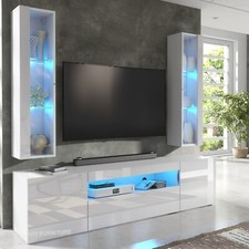 TV Unit High Gloss White &Matt