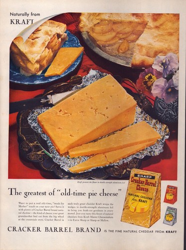 1958 cracker barrel - cracker, cheese