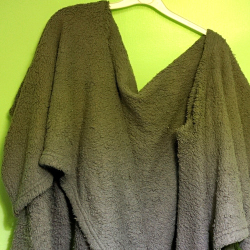 Men grey fleece nightshirt - grey,