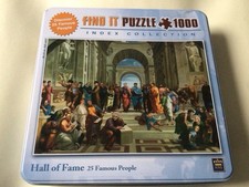 1000 Piece Jigsaw Puzzle in A Tin Hall Of Fame 25 Famous People Index Collection