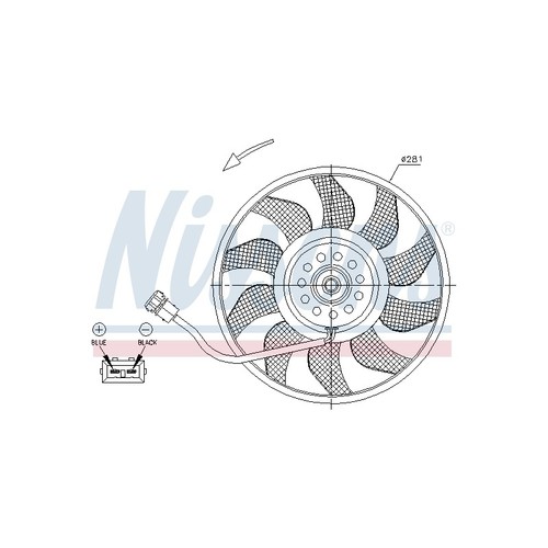 Engine cooling fan - fan, for