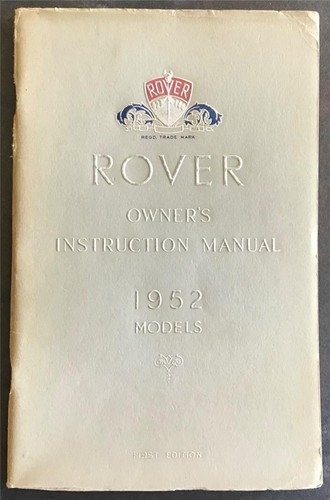 Rover 1952 models - models, car
