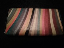 Paul Smith large leather iconic swirl design full zip around purse