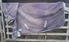 Weatherbeeta Landa Mediumweight Turnout Rug with Neck Cover Navy 6'3