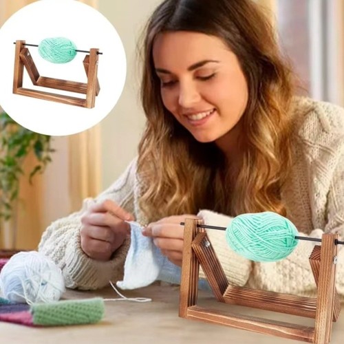 Rotating wool storage rack - wool,