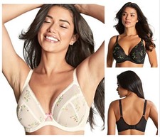 Panache Meadow Bra Plunge Underwired Semi Sheer Womens Bras Lingerie 10976
