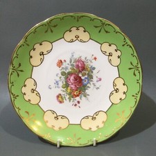 Vintage Staffordshire Bone China  Cake Plate Hand Decorated