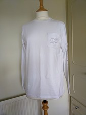 Bnwot Vineyard Vines Long Sleeve Whale T-shirt. White. Size Large. UK 10-12.