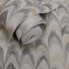Grey Gold Geometric Wallpaper