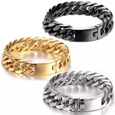Mens cuban bracelet 12mm - bracelet,