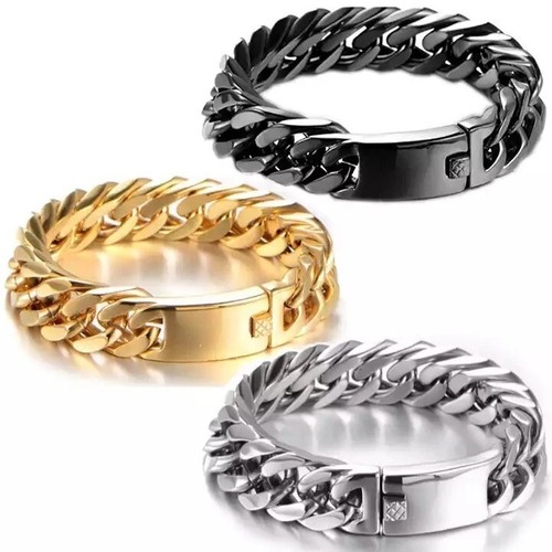 Mens cuban bracelet 12mm - mens,