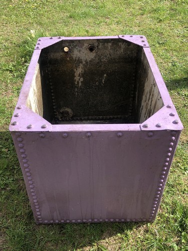 Vintage galvanised water tank - vintage,