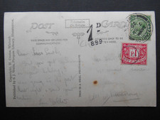 1d Postage Due 1926 Hunstanton Norfolk Stamp & Postmark *Tiny Thimble Cancel*