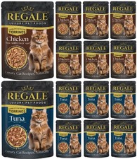 REGALE LUXURY CAT FOOD COMPLETE TERRINES 6X TUNA 6X CHICKEN WITH LIVER 