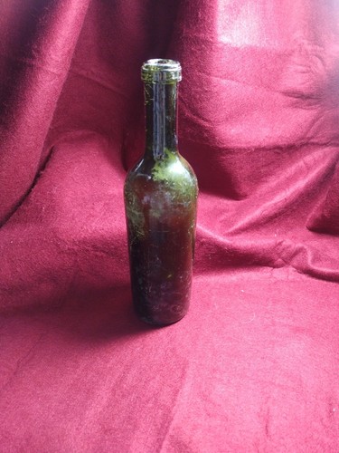 Antique green wine bottle - wine, with