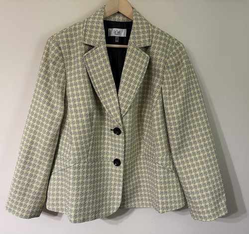 Suit yellow black tweed - le,