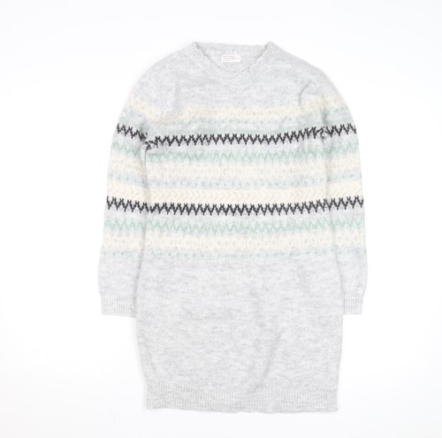 Fatface girls grey fair isle - girls,