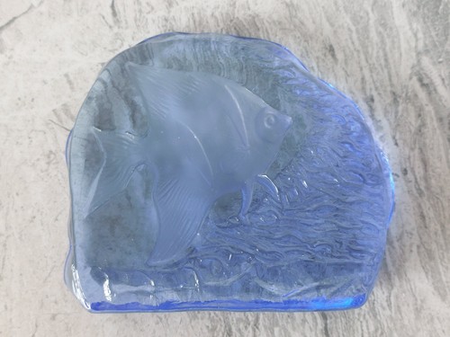 Vintage pressed glass fish - vintage,