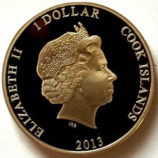 COOK ISLANDS 1 DOLLAR 2013 THE