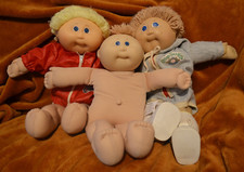  Cabbage Patch Dolls Vintage Blue Eyes No Freckles 1985 Original Outfit/Shoes