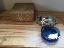 ART DECO CHROME PLATED BLUE