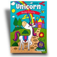Kids Unicorn Sticker Activity Book Girls Children Creative Fun Puzzles Games A4