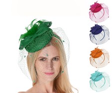 Round pillbox birdcage veil - birdcage,