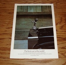 1974 Rolls Royce Best Car In The World Sales Brochure 74 