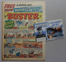 Buster comic May 12 1962 + Free Gift Book of Flying Aces Complete VG/FN, FN