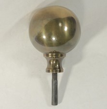 VINTAGE BRASS BRONZE STAIR NEWEL POST CAP BALL FINIAL