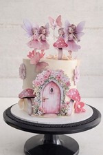 Fairy Cake Topper Set Pink