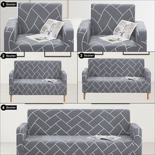 Sofa Seater Covers Elastic Settee Stretch Slipcover Couch Protector 1 2 3 4 Seat