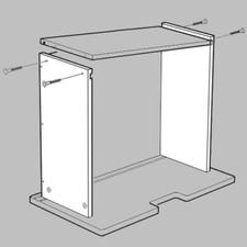 Pair of Side Panels for 32cm IKEA STUVA GRUNDLIG Drawer - Used VGC