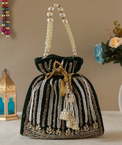 Designer embroidered potli - designer,