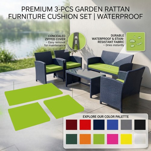 3pc rattan garden furniture - 3pc,