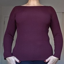 Karen Millen Ribbed Boat Neck Jumper Medium