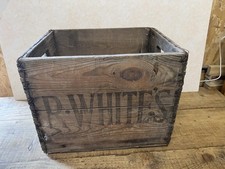 R. White's Lemonade Vintage Wooden Bottle Crate Storage