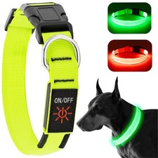 KOSKILL Light Up Dog Collar Rechargeable USB Collar Waterproof Luminous LED