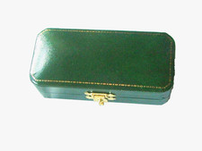 GREEN LEATHER JEWELLERY BOX