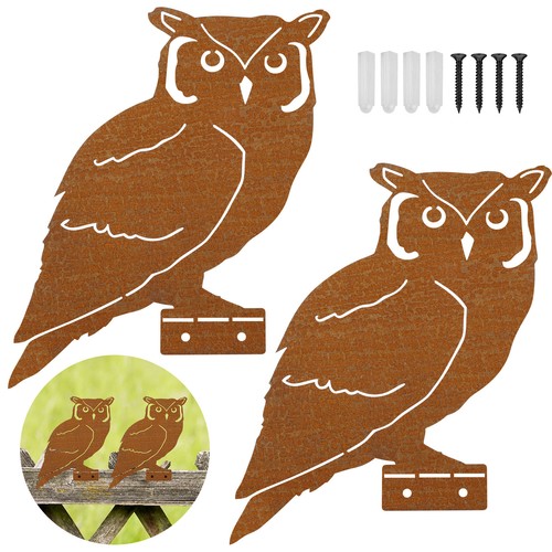 2pcs owl garden statue - owl,