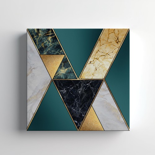 Abstract marbled geometric - abstract,