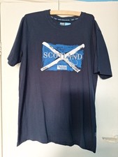 Mens Rugby World  Cup 2015 Scotland  T Shirt Navy Scottish  Flag On  Size 2 Xl