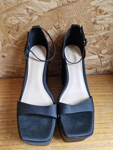 Primark black satin - , wedge