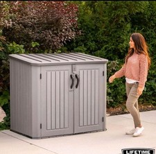 Lifetime Double Wheelie Bin Storage Plastic Shed Garden - like Keter. 1300L