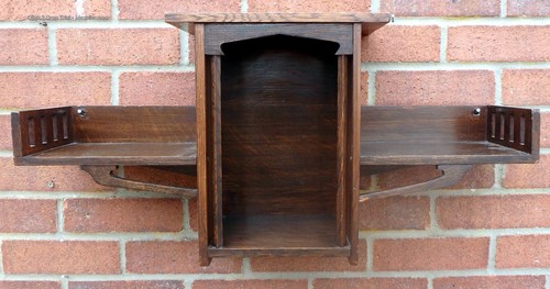 Antique oak wall - , shelf
