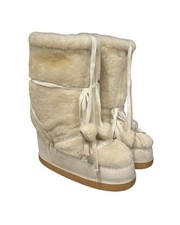 MALO White Faux Fur Moon Snow
