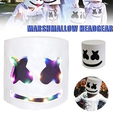 MarshMello-DJ Face Mask Helmet Cosplay Marshmallow Bar Music Party Costume Mask