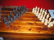 Greek Themed Chess Set - cast